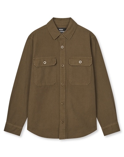 Mads Nørgaard - Dyed Canvas Skyler Skjorte - Cocoa